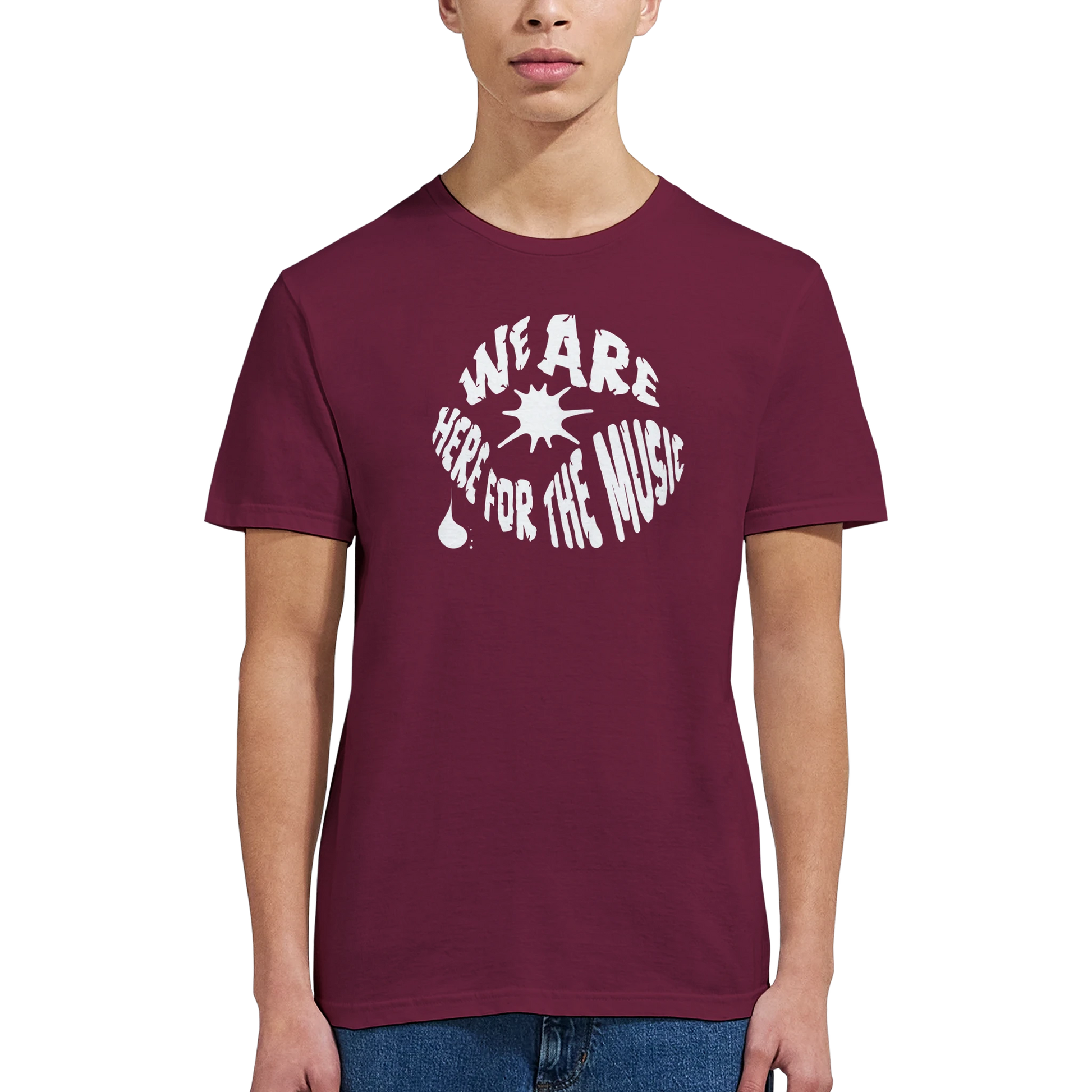 Soft cotton T‑shirt printed with clear music intention message